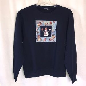 Vintage Christmas embroidered sweatshirt